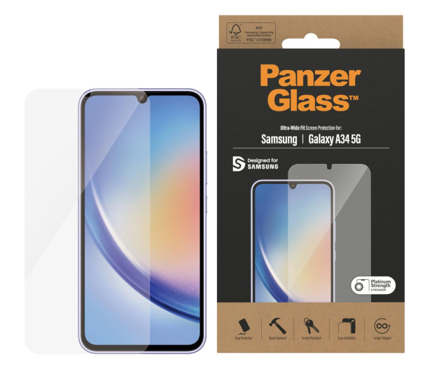 PanzerGlass Ultra-Wide Fit do Samsung Galaxy A34 - 1146930 - zdjęcie